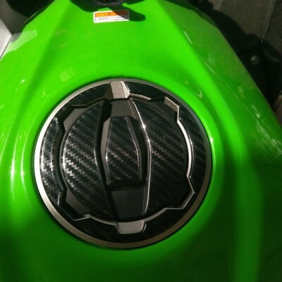 #ad Gas Tank Fuel Cap Cover Protector Pad For Kawasaki Ninja 650 400 Z650 Z900 Black