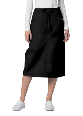 #ad Adar Women Medical Nurse Uniform Mid Calf Length Drawstring 2 Pocket Scrub Skirt