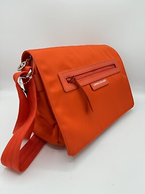 #ad Longchamp Le Pliage Neo Messenger Bag Nylon Crossbody Orange