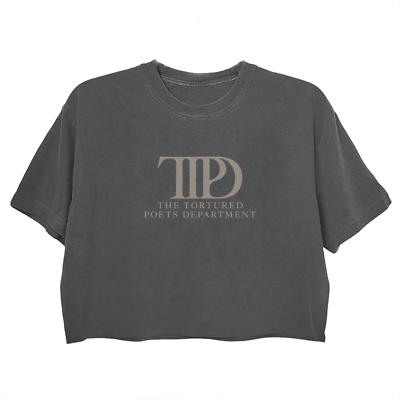 #ad Tortured Poets TTPD Merch Crop Top Swiftie Taylor Shirt Grey