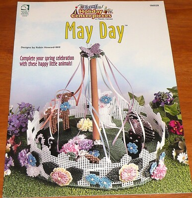 #ad MAY DAY Easy Holiday Centerpieces Plastic Canvas HOWB 186028 Pattern Booklet NEW
