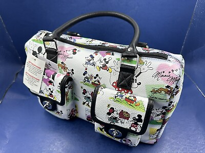 #ad Disney Handbag Mickey amp; Minnie Mouse Collage Purse White