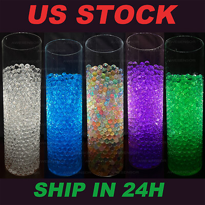 #ad 10000 Crystal Water Beads Jelly Balls 9 11mm Crystal Magic Water Soil Beads US