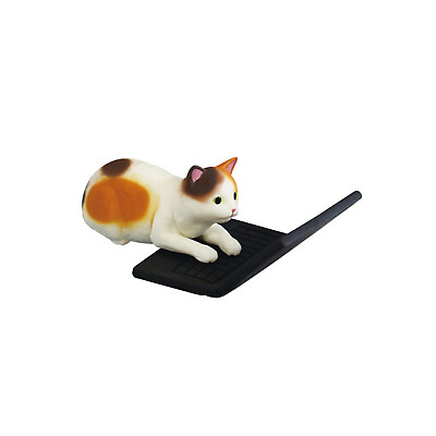 #ad Shoo Cat Please Move Calico Cat on Laptop Mini Figure