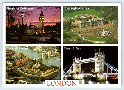 #ad London England Scenes Vintage 4.75x6.75 Postcard MX12