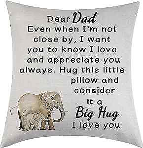 #ad Gift Cushion Cover from Son Daughter Birthday Gift for Father Appreciation Dad
