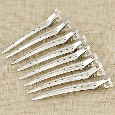 #ad 20Pcs Metal Hairdressing Duck Bill Alligator Clips Professional Hair Clip