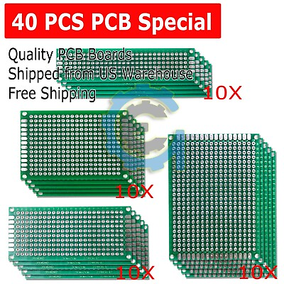 #ad 40 x FR 4 double side prototype PCB printed circuit board Of 1.6mm Thickness