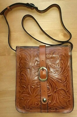 #ad Patricia Nash BURNISHED TOOLED VENEZIA P28886 Leather Gold MD Swagger New