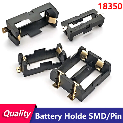 #ad Battery Holder for 1 2 x 18350 With Pin Battery Box Case SMD SMT Flame Retardant