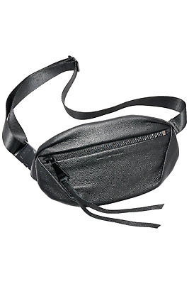 #ad Aimee Kestenberg Leather Convertible Milan Belt Bag Black