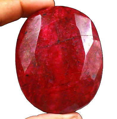 #ad Top Quality 900 1000 Carat Oval Cut Certified Red Ruby African Opaque Gems JKA