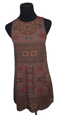 #ad Urban Outfitters Ecote Guinevere Open Back Jacquard A Line Dress Womens XS