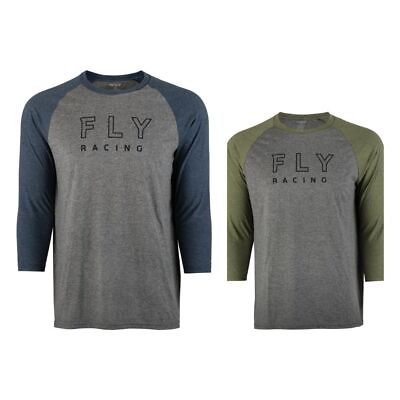#ad Fly Racing Fly Renegade Mens Lightweight 3 4 Sleeve Crew Neck Casual T Shirt