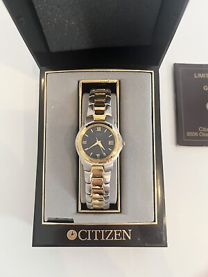 #ad Vintage Rare new In box Men#x27;s Citizen Watch Metal Quartz from Year 2000