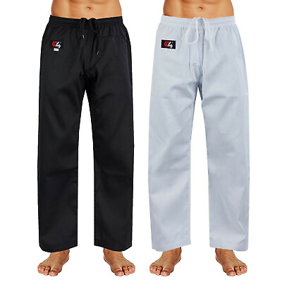#ad Karate Pants Trousers Adult Martial Arts Student Uniform Suit GI Aikido Kung Fu