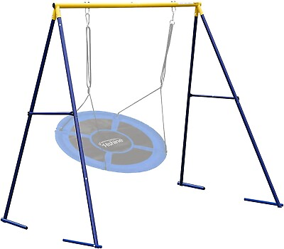 #ad Swing Stand Heavy Duty Swing Frame Full Steel Metal Frame Swing Set for Backyard