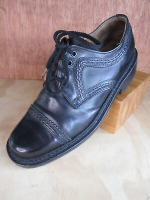 #ad Kings of Lloyd vintage midcentury black cap leather oxfords heavy work shoes 9