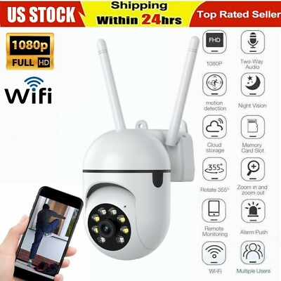 #ad Wireless Security Camera System Outdoor Home Wifi Night Vision Cam 1080P HD 360°