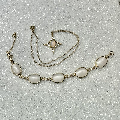 #ad Sarah Coventry 1960 Mid Century Modern “moon Beam” Necklace And Bracelet Set