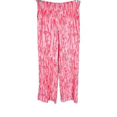 #ad #ad Belle Beach by Kim Gravel Petite Smocked Waist Beach Pants Flamingo PS Size