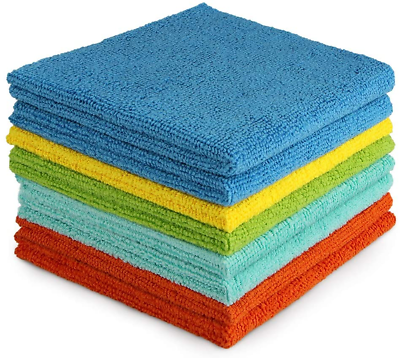 #ad Microfiber Cleaning Cloths 8Pk All Purpose Cleaning Towels Soft Absorbent Clea