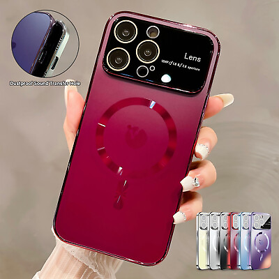 #ad Mag Safe Magnetic Case Large Lens Protector Cover For iPhone 15 Pro Max 14 13 12