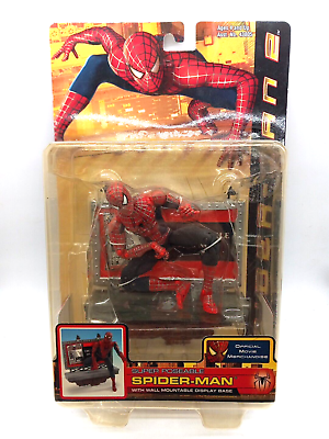 #ad Spiderman Movie 2 Super Ultra Poseable with Magnetic Display Base 2004 Toybiz