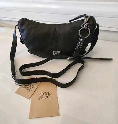 #ad Frye And Co. Sindy Crossbody Bag Black Leather