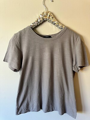 #ad Theory Womens Gray Cotton Sleeveless Crew Neck T Shirt Top Size Medium