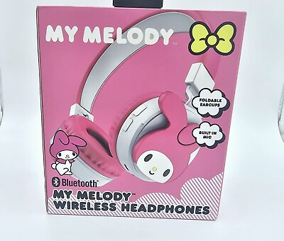 #ad My Melody Wireless Bluetooth Headphones Foldable Ear Cups Sanrio NIB SEALED