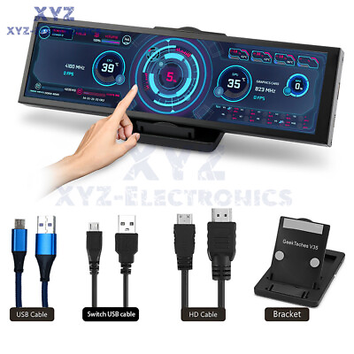 #ad 8.8quot;Long Strip LCD Screen 1920*480 USB HDMI Sub Display Monitor for Computer Car