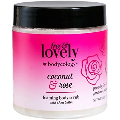 #ad bodycology Free amp; Lovely Coconut amp; Rose Foaming Scrub 10.5 fl oz pack of 1