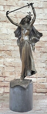 #ad Handcrafted Detailed 33 LBS Huge Persian Princess Genuine Bronze Sculpture Gift