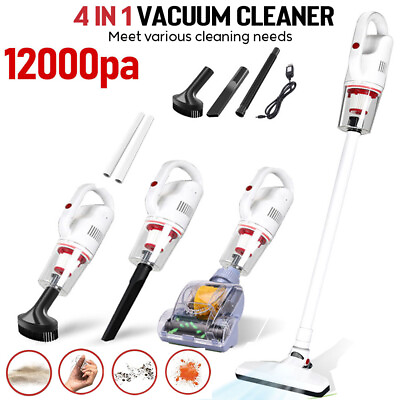 #ad 4 In 1 Cordless Handheld Stick Upright Vacuum Cleaner For Pet Hair Carpet Floor