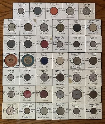 #ad 41 Vintage Tax Tokens Sales Luxury ALL DIFFERENT Large Quality Lot