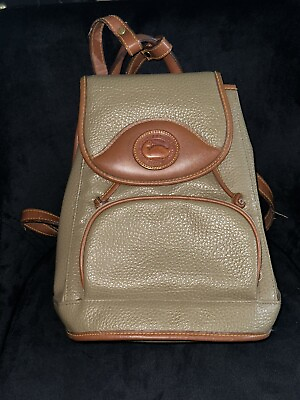 #ad Dooney amp; Bourke Vintage Tan Leather Bucket Bag Backpack