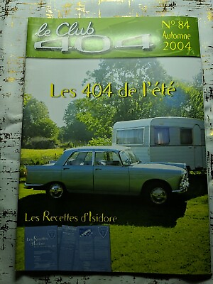 #ad LES DE LETE 2004 PEUGEOT CAR LE CLUB 404 MAGAZINE VTG RARE