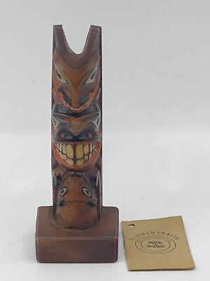 #ad Alaskan Crafts Animal Totem Pole Haida Art Reproduction Ketchikan 7quot; Resin