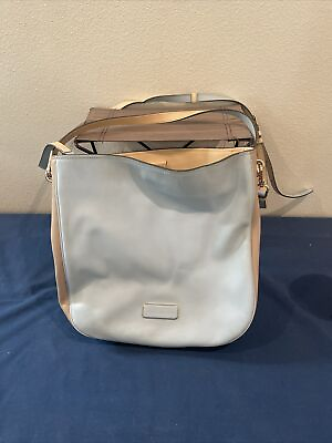 #ad NEW Marc By Marc Jacobs Ligero Hobo Bag Purse Colorblock Faded BLUE Tan two tone