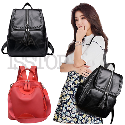 Womens Pu Leather Backpack Travel School Backbag Teen Girls Shoulder Bag Fashion