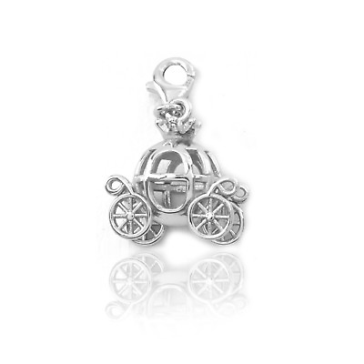 #ad Charm for Bracelet Pendant Women Sterling Silver Jewelry Gift Carriage Cart