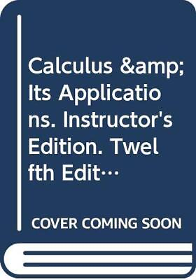 #ad CALCULUS amp; ITS APPLICATIONS. INSTRUCTOR#x27;S EDITION. TWELFTH By Larry J. Goldstein