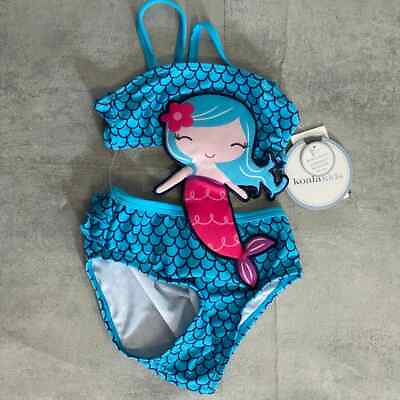 #ad KOALA KIDS Infant Blue Scale Print Mermaid One Piece Pull On Swimsuit SZ 9 12M
