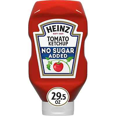 #ad Heinz No Sugar Added Tomato Ketchup 29.5 oz Squeezable Bottle Thick Rich