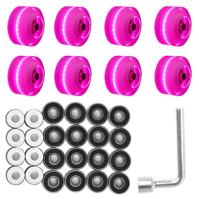 #ad Double Row With Wrench LED Lighting Cool Replacement Skate Wheel Flashing Roller