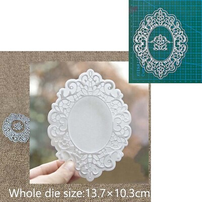 #ad Metal Cutting Dies Craft Lace Oval Scrapbook Blade Punch Embossing Stencils Mold
