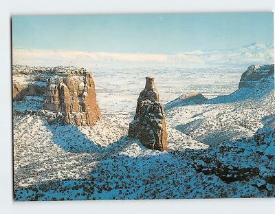 #ad Postcard Independence Monument in Winter Colorado National Monument USA