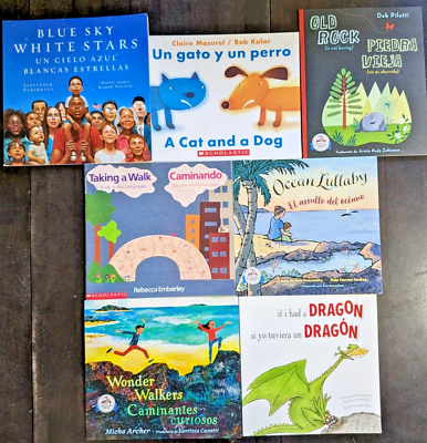#ad 8 Lot Spanish Children#x27;s Picture Books Espanol Bilingual Paperback Free Shipping