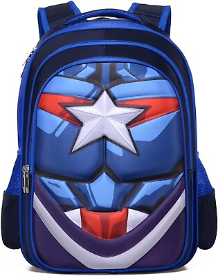 #ad Kids Backpacks for Boy with Pockets and Adjustable Straps Child School Book Bag